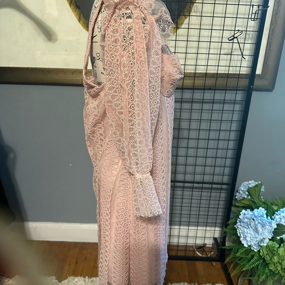 Burberry Blush Pink Lace Mini Dress - Picture 6 of 12